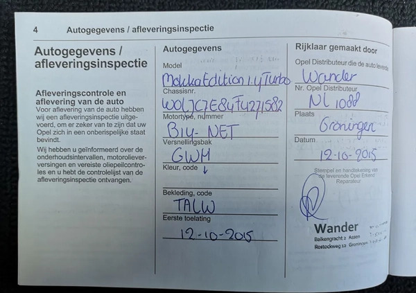 Opel Mokka cena 49900 przebieg: 118880, rok produkcji 2015 z Kraków małe 596